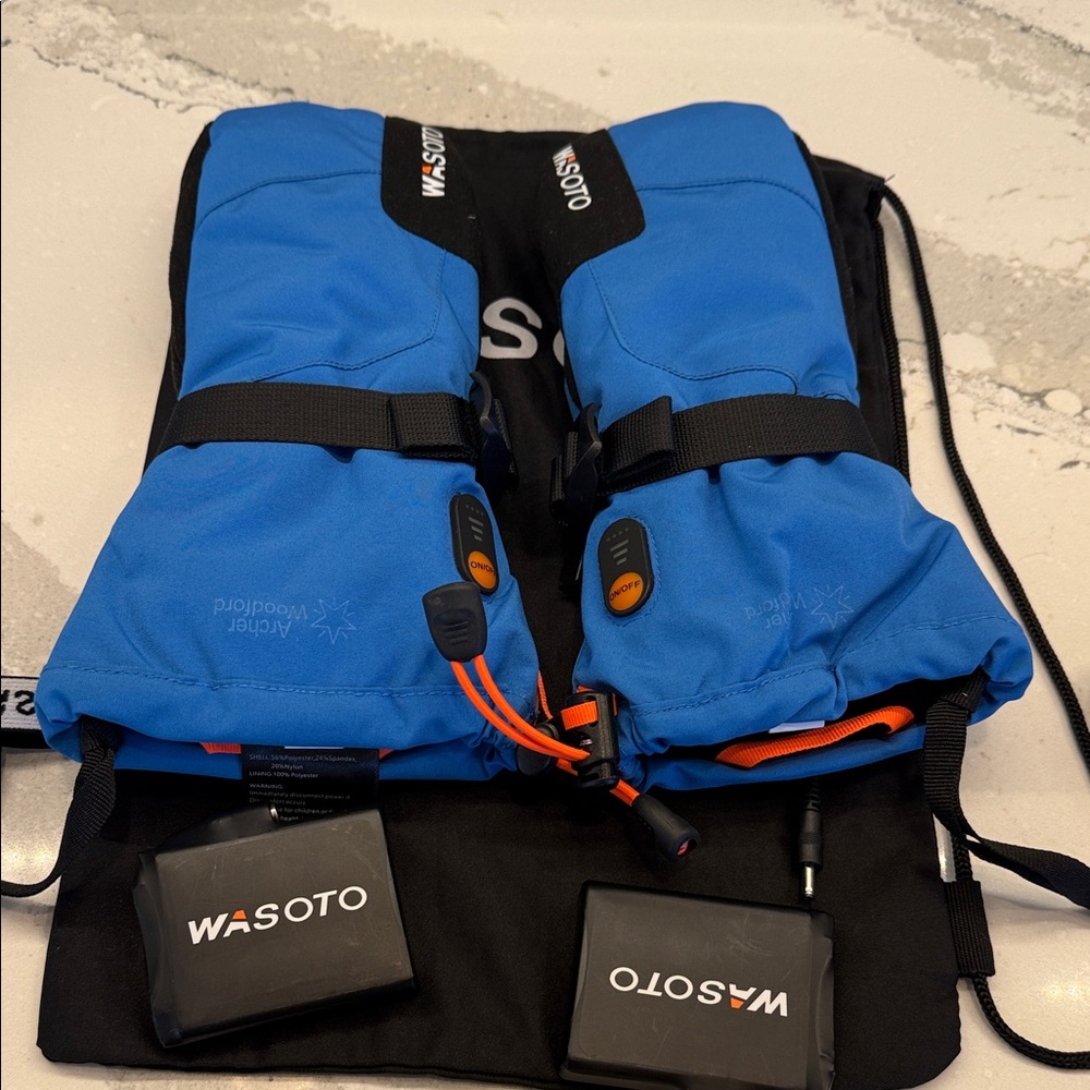 Wasoto Blue Heated Gloves-